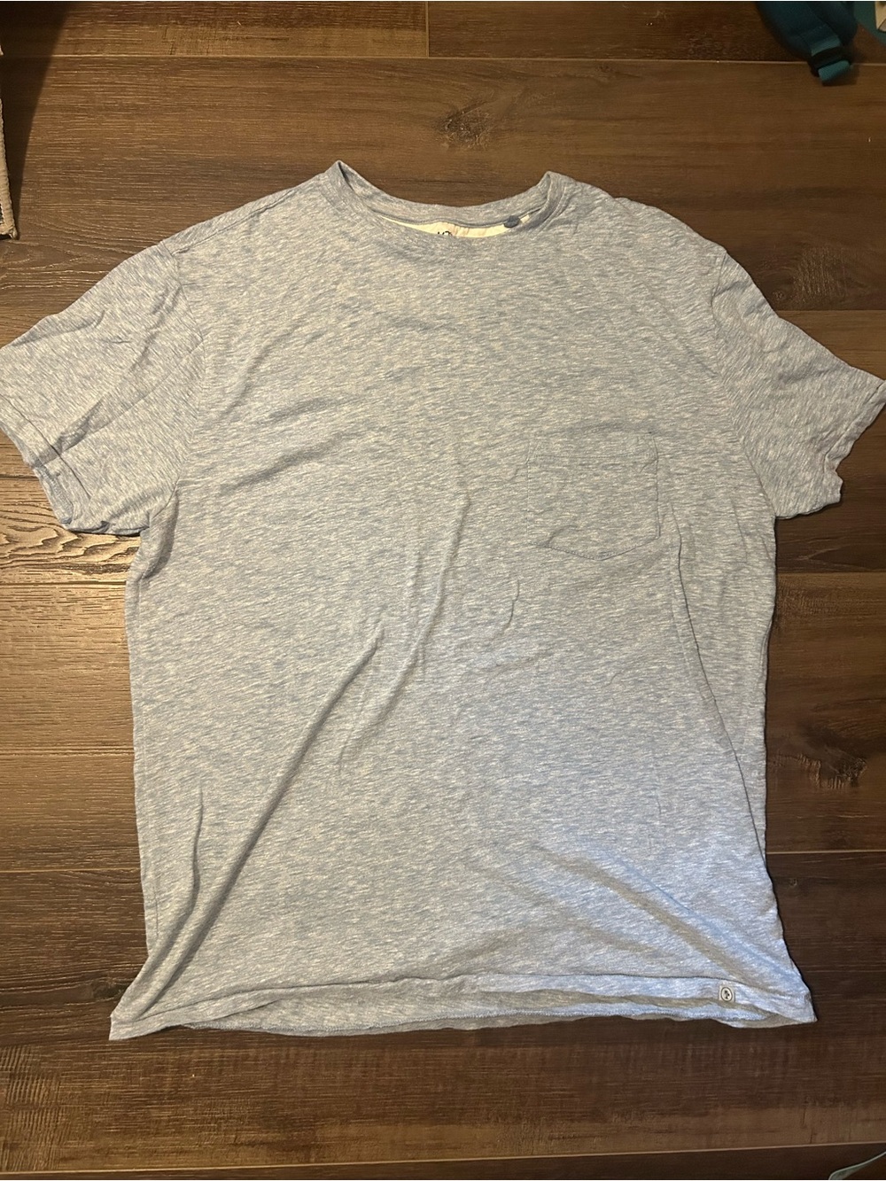 Desert Dunes XL Heather Light Blue Pocket Crew Tee